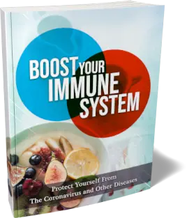Alt text: "A book titled 'Boost Your Immune System' with a cover image featuring a bowl of fresh fruit. The subtitle reads 'Protect Yourself From The Coronavirus and Other Diseases'."